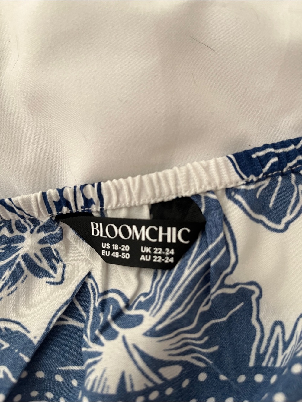 BloomChic Blue and White Floral Midi Dress - Picture 5 of 5